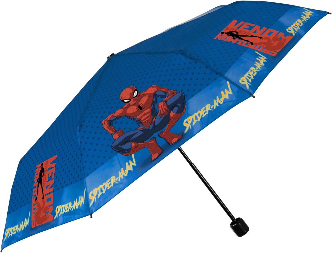 Spiderman Folding Umbrella Windproof for Kids Boys Marvel Super Hero Resistant Compact