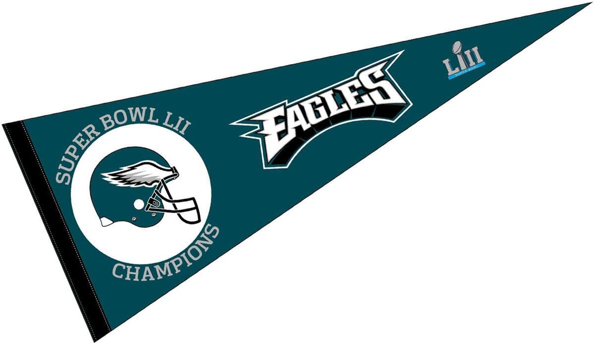 Amazon Com Wincraft Philadelphia Eagles 2017 Super Bowl Lii 52 Champions Pennant Sports Outdoors