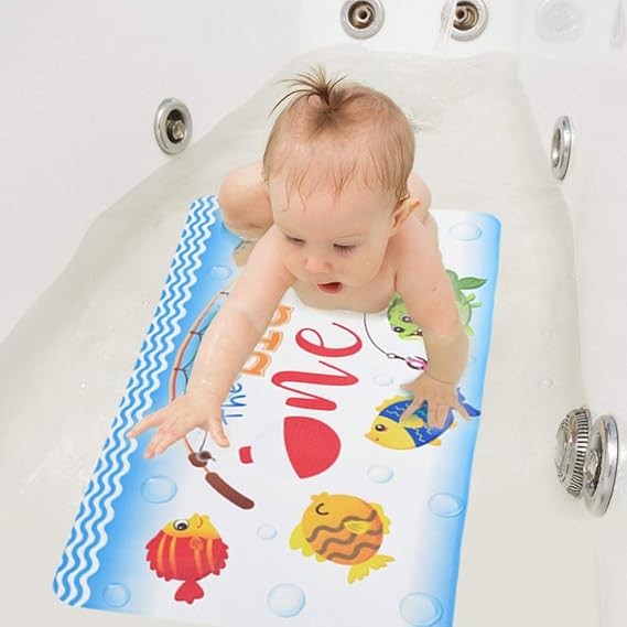 WERNNSAI Bathtub Mat for Kids 16”x28” Nonslip Shower Mats for Baby