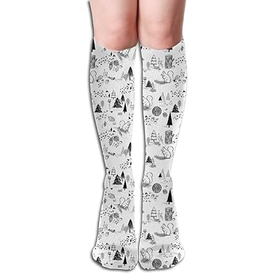 Womens Knee High Socks Squirrel Tube Dresses Long Stocking