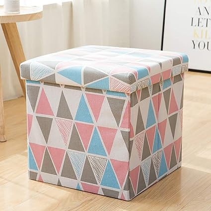 NMBC Taburete para Almacenaje Otomano Reposapiés Plegable Taburete