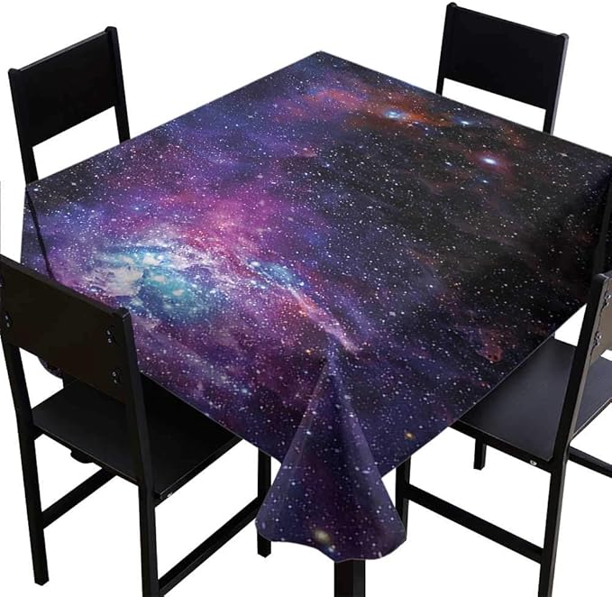 Hinxinv Tablecloths Galaxy,Starry Night Nebula Cloud Celestial Theme