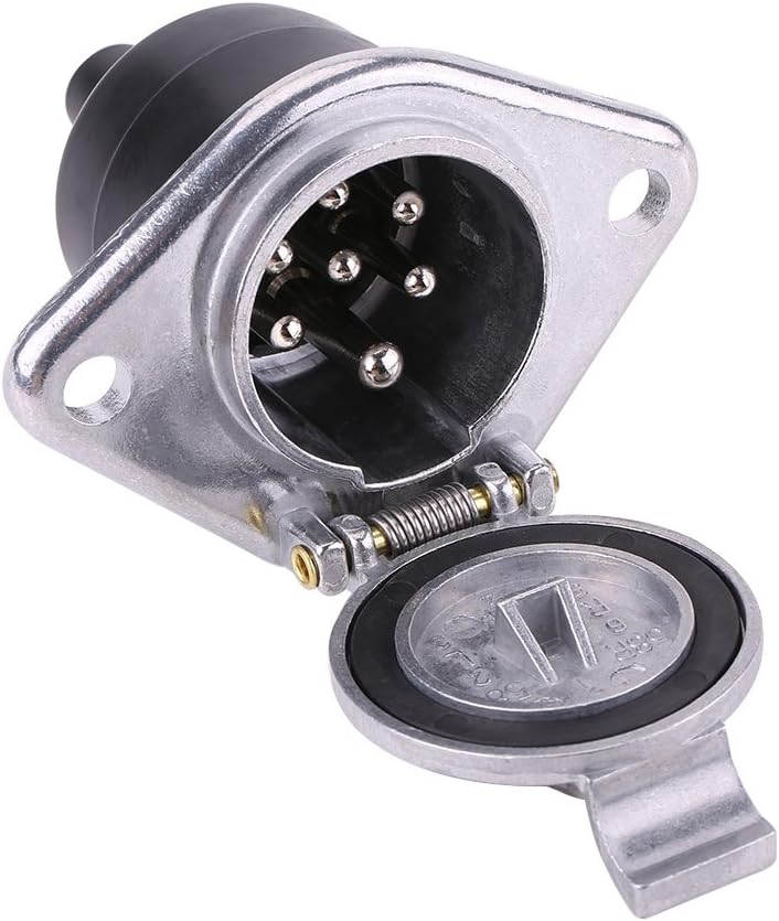 Qiilu Universal 24V 7-Pines Enchufe remolque 7-polos Conector del cableado Conector del adaptador