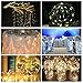Ankway Solar Lights Outdoor,100 LED 39ft/12m 8 Modes Solar Fairy Lights,IP65 Waterproof & Bendable Lasting Durable Copper Wire,Decorative String Lights for Valentines,Wedding,Party,Patio(Warm White)