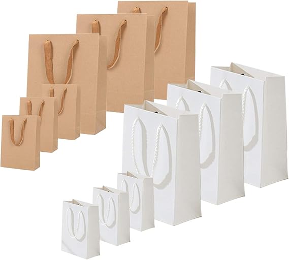 Medium Small Gift Bags Assorted Sizes Bulk Holiday Paper