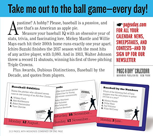 A Year of Baseball Trivia! Page-A-Day Calendar 2019