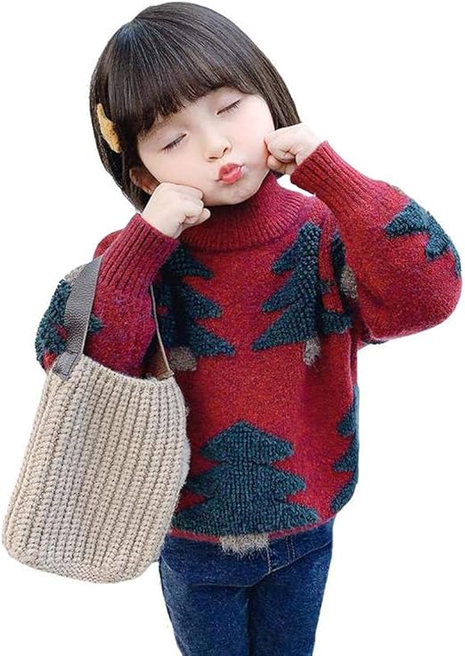 Amazon ウンセン ファッション 子供服女の子セーター キッズ女の子ニット 長袖 丸首 プルオーバー ニット子供服 防寒 暖かい スウェット ニット トップス インナー 通学 通園 キッズ服 可愛い セーター 通販