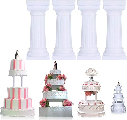Amazon Com Hsada 4 Pack Roman Pillars Cakes Fondant Holder