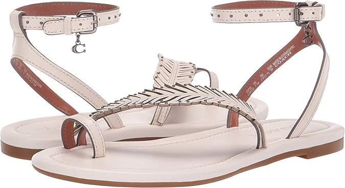 coach lily flat feather sandals