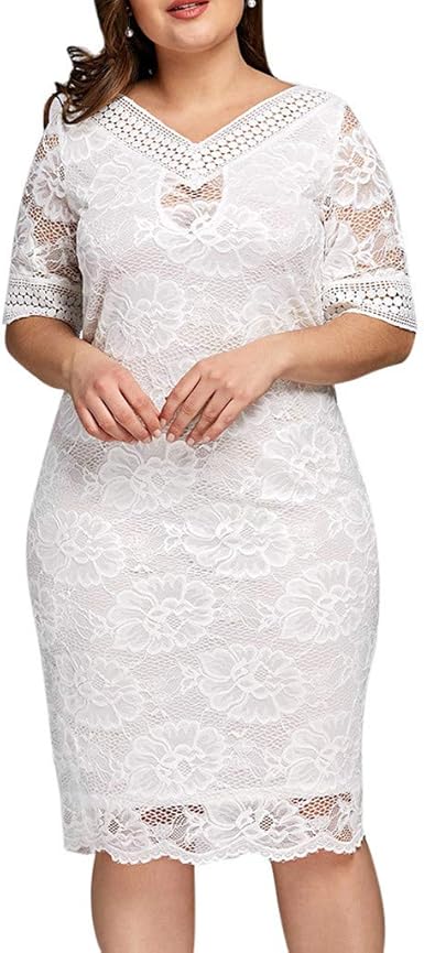 plus size lace bodycon dress