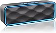 ZOEE S1 Wireless Bluetooth Speaker, Outdoor Stereo Speaker with HD Audio and Enhanced Bass, Built-In Dual Driver Speakerphone, Bluetooth 4.2, Handsfree Calling, FM Radio and TF Card Slot(Blue)