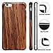 iPhone 6 /6s Case, NeWisdom Unique Shock Proof Hybrid Rubberized [Wood Over Rubber] Soft Real Wood Case for Apple iPhone6 – Sandalwood