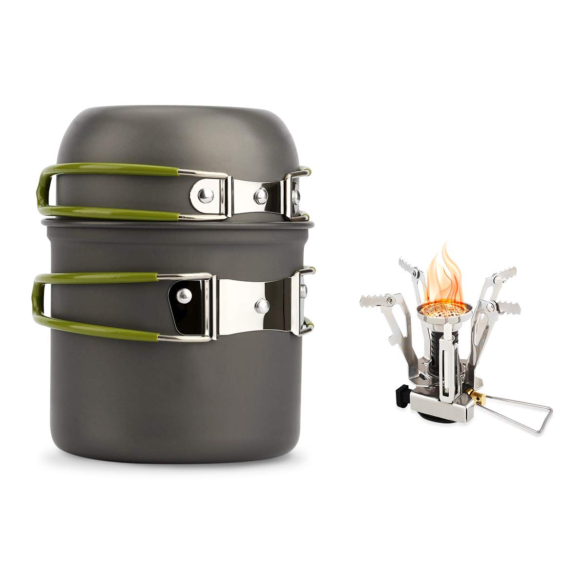 Mua キャンプクッカー クッカーセット キャンプ用鍋 アウトドア調理器具セット キャンプ用品 登山用鍋 アルミクッカー q食器 キャンピング鍋 2 3人に適応 小型 軽量 収納袋付き Tren Amazon Nhật Chinh Hang 21 Fado