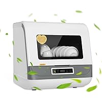 Countertop Dishwasher Portable Compact Dishwashers Vegetables Fruit Dishes Cleaning Air-Dry Dishwasher for Small…