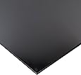 Cast Acrylic Sheet, Translucent Black, 12" x 12" x 0.118" Size