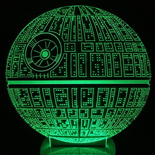 MeiTuKanKan 3257 the Force Awakens Multi-Colored Table Lamp 3D Death Star Bulbing Light for Star Wars Fans