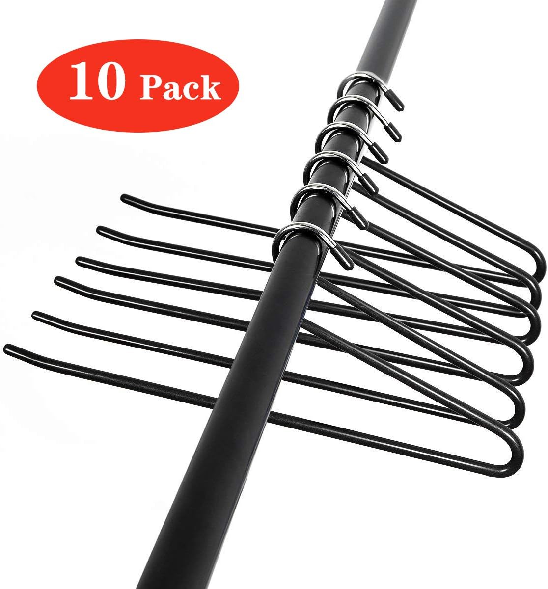 Dichy Strong and Durable Anti-Rust Chrome Metal Pants Rack，Surface Environmentally Friendly PVC Material Covering Anti-Slip，Open Design Easier to Place Shorts, Trousers, Slacks, etc.