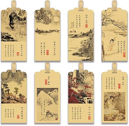 Amazon Co Jp しおり 上質紙素材のしおり 8個入り 使いやすい ギフト用の箱詰め 説明書付き 3つのスタイル Style Style1 Office Products