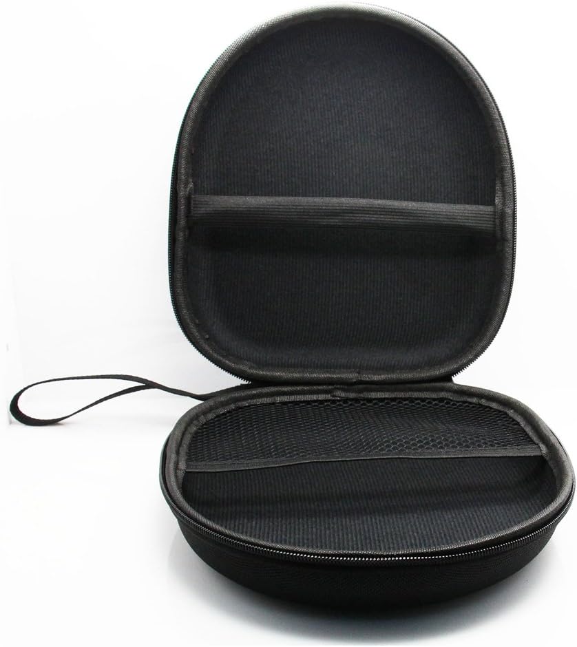 Large Headphone Case Universal Portable Protective Cover Pouch Bag Storage Box (21CM x 19CM x 6CM), Black - Image 4