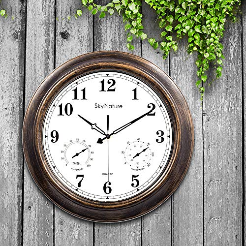 SkyNature Outdoor Clocks, 18 Inch Large Indoor Outdoor Wall Clock