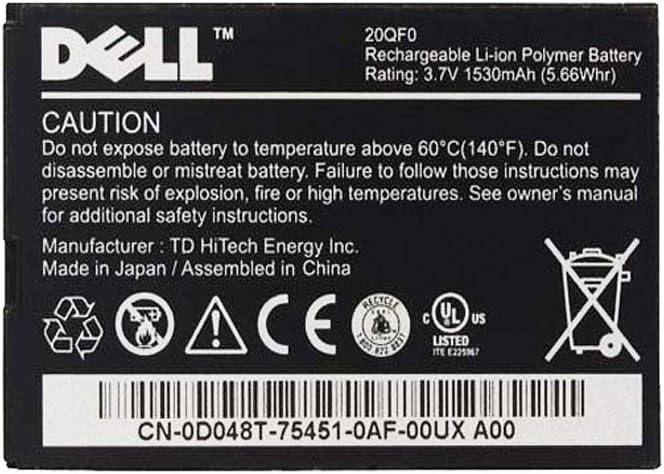Genuine Dell 20QF0 Battery for Dell Streak 5 - Non-Retail Packaging
