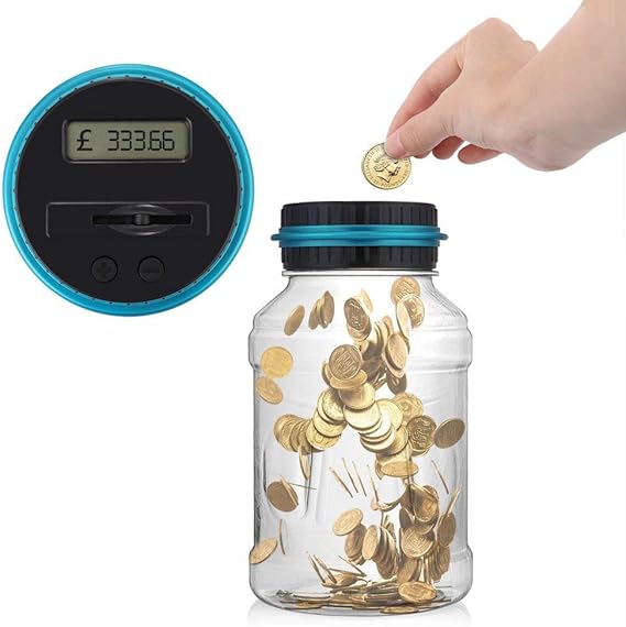 Money Saving Box Coin Counting Box Coin Bank Digital Coin Counting Money Box LCD Display Large
