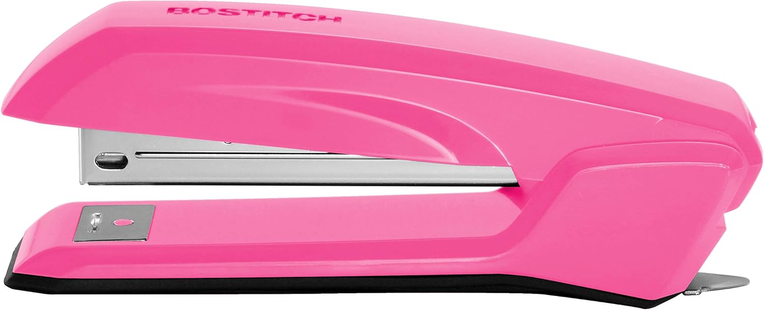 Bostitch Office B210R-PINK Bostitch Ascend 3 in 1 Stapler with Integrated Remover & Staple Storage, Pink (B210-PINK) : Desk Staplers : Office Products