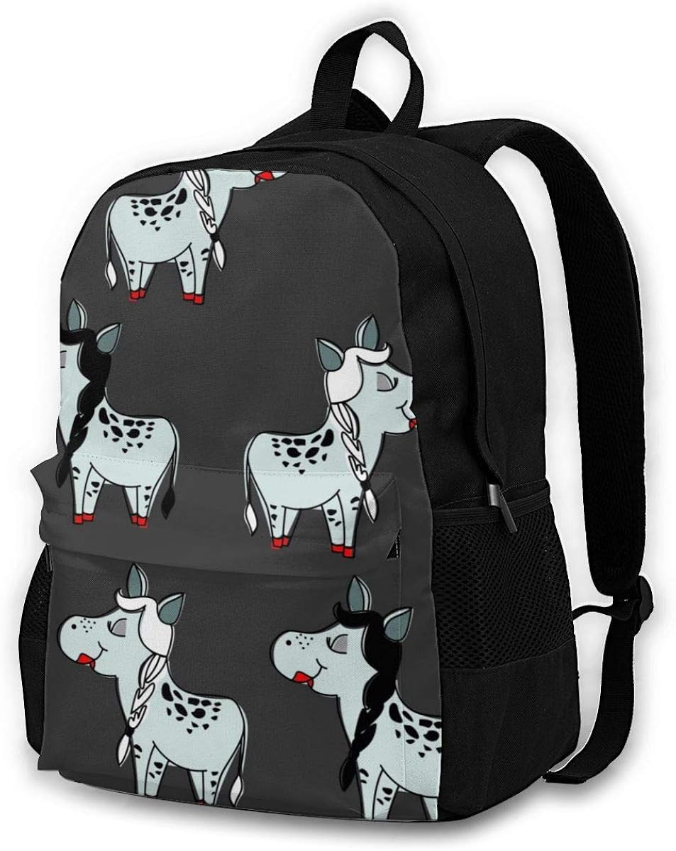 Backpack Mammal Animal Goat Cute Funny Cartoon Sheep Laptop Travel