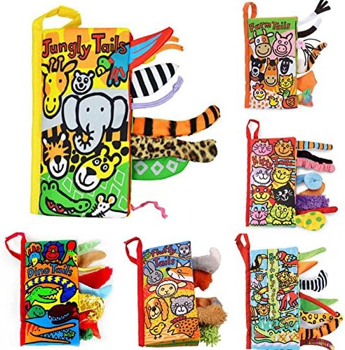 Animal Tails Cloth Book Baby Toy Cloth Development Books Learning Education Gift