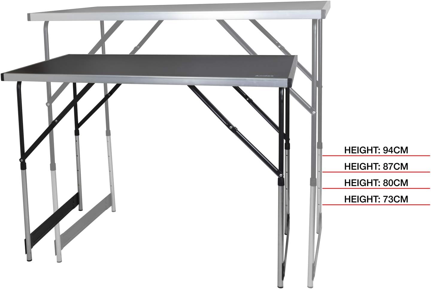 andes folding wooden camping table