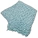 Chanasya Super Soft Beautiful Elegant Decorative Woven Popcorn Texture Couch Bed Baby Blue Teal Throw Blanket with Ball Fringe- Light Baby Blue