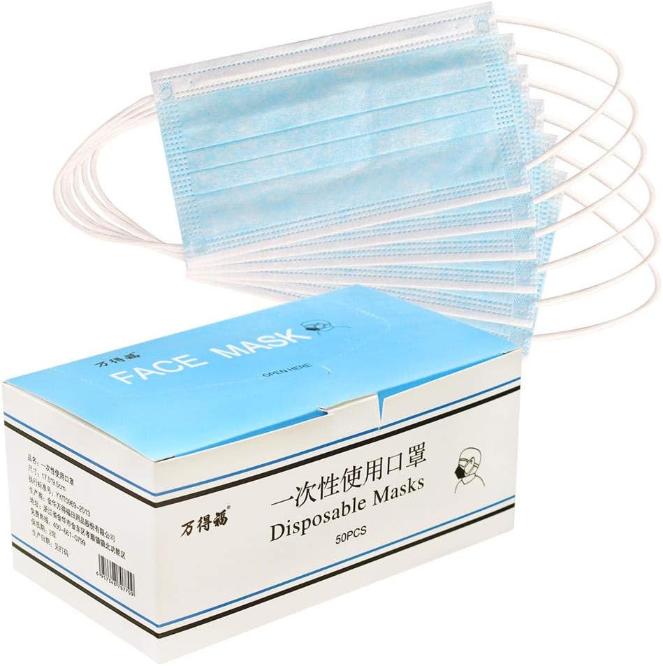 CLCJJ Manufacturers spot disposable masks blue three-layer non-woven dustproof anti-germ protection daily masks 50 pcs