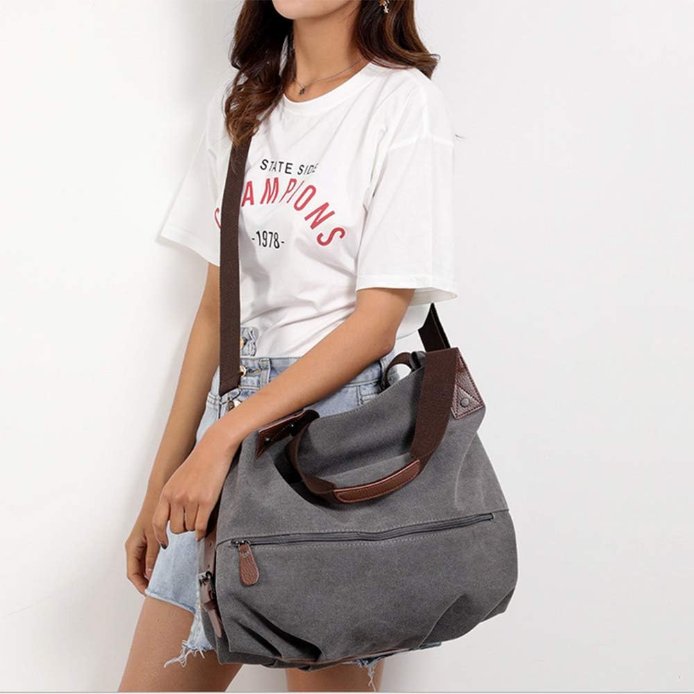 Segater Women Bag,3 Ways Convertible Canvas Vintage Shoulder Bag Handbag Crossbody bag Ladies Big Hobo Tote Shopper Travel Bag - Image 3