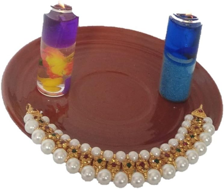SAPTASHRI Snacks Plate 6” Ceramic/Stoneware Handmade Pottery (Set of 6)