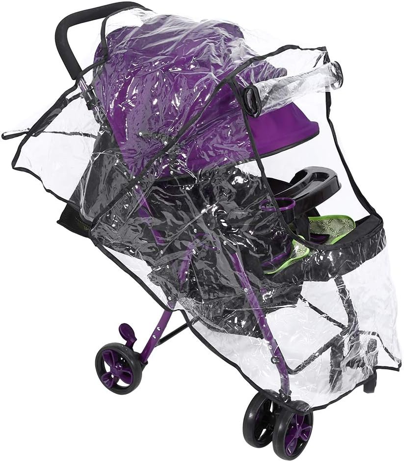 Baby Universal Waterproof Rain Cover with Zippers Wind Snow Dust Transparent Shield Infant Pram Stroller Pushchair Breathable Accessories