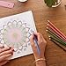 48 Pieces Mandala Stencils Mandala Painting Templates for DIY Painting Art Projects Wood Glass Fabric Metal Walls, 6 x 6 Inches, 3.5 x 3.5 Inches