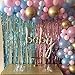 Metallic Tinsel Foil Fringe Curtains 3.2 ft x 6.6 ft Baby Shower Gender Reveals Party Decoration Party Photo Backdrop (Pink/Blue)