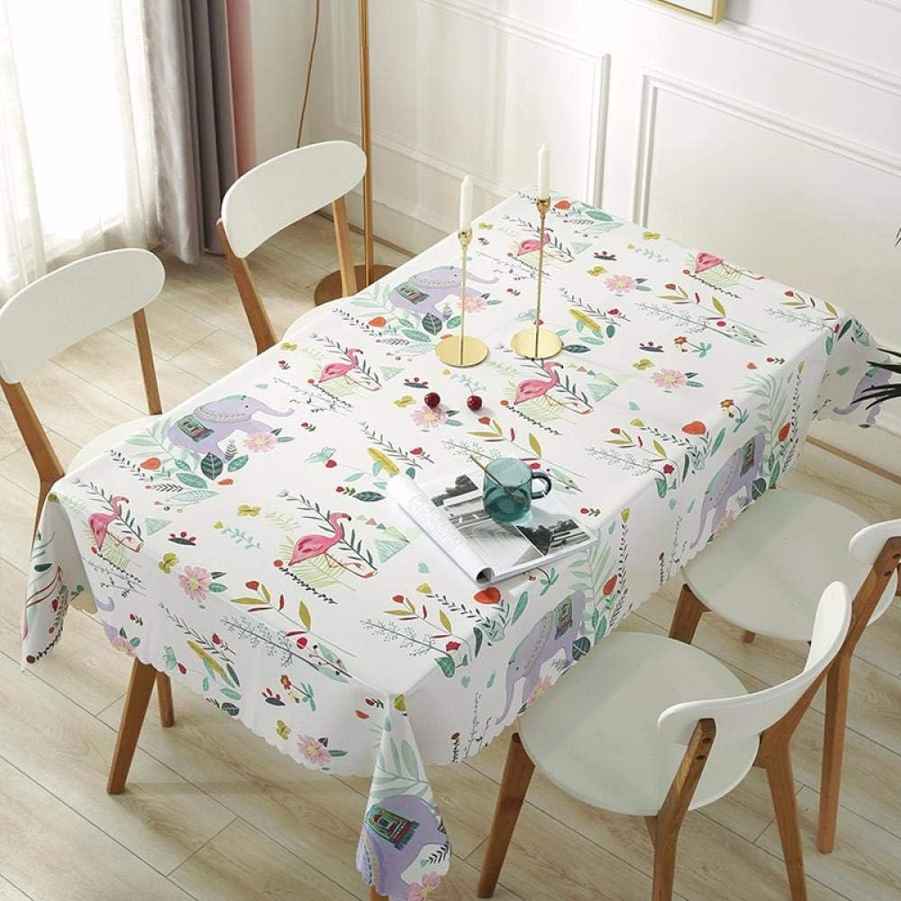 Ahuike Water Resistant Tablecloth Square Table Cloth Pu Simple Reusable