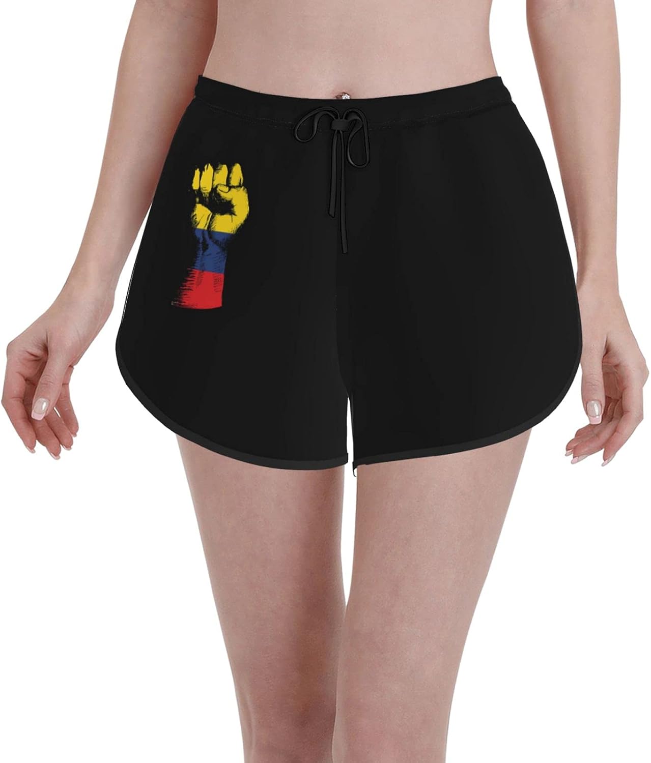 Macccioyuo Women's Colombian Flag Nation Spirit Workout