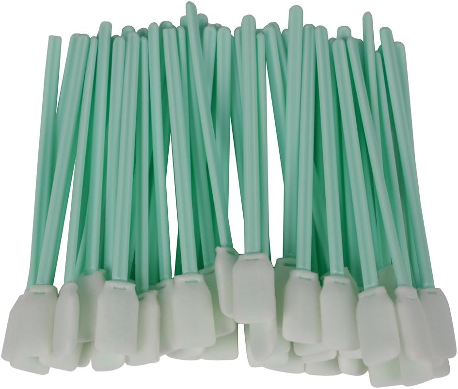 Sunwin 50pcs Cleaning Swabs Swab Sponge Stick Solvent Swabs Sponges Rod