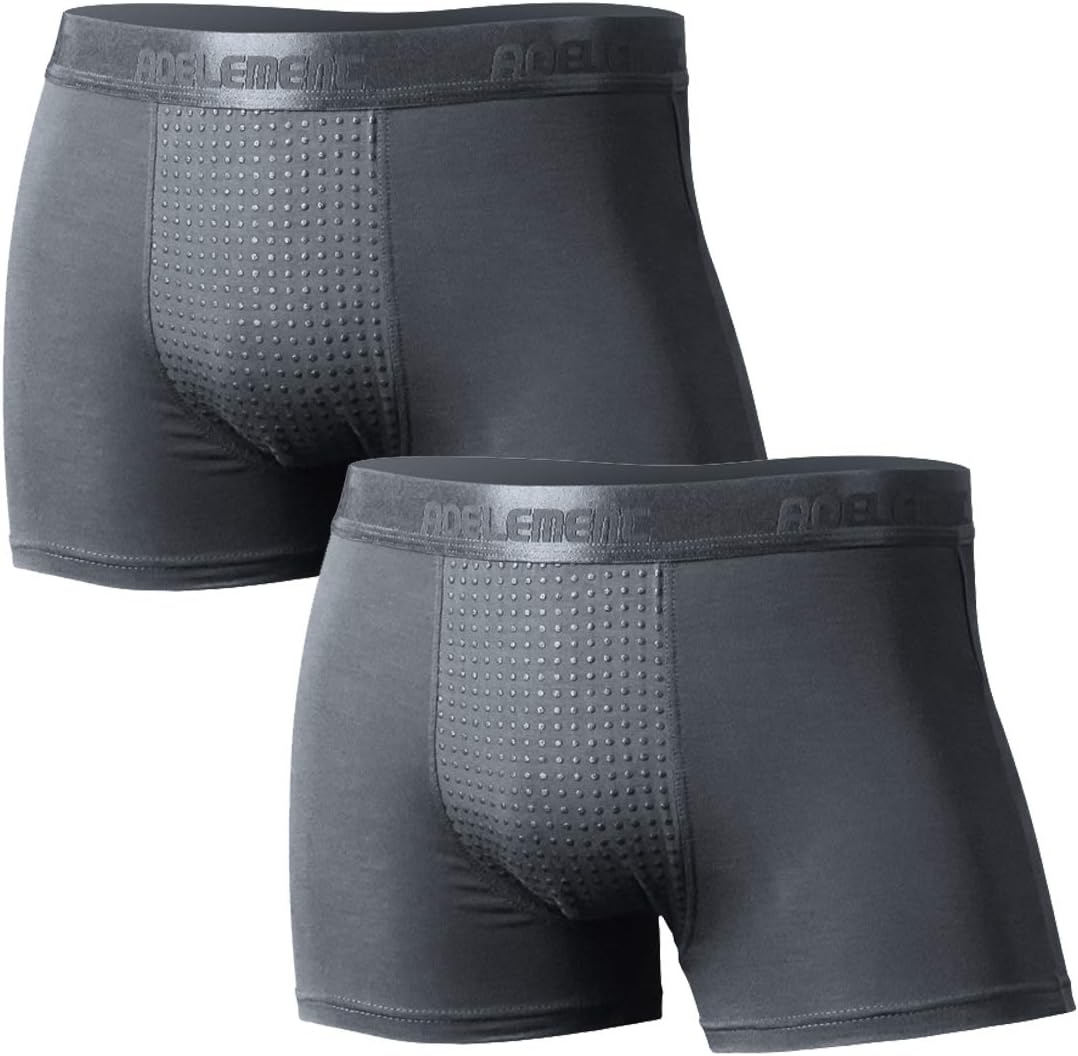 Ouruikia Men's Underwear Magnetic Boxer Briefs Functional Boxer Briefs Modal Breathable Boxer Briefs