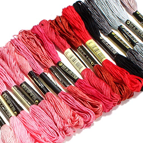 Laojbaba Rainbow Color Embroidery Floss 100 skeins, Cross Stitch Thread,Bracelets Floss, Crafts Floss,Stitch Threads - Thumbnail 6