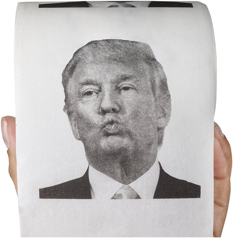 SINOTECHQIN Home Toilet Paper Roll Donald Trump Toilet Tissue Soft Printed Novelty Funny Gift