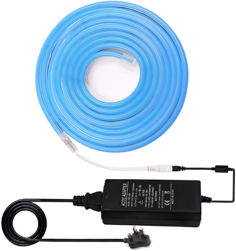 GQL Coloured 5m Packaged 12V Neon LED Strip Lights with Power Supply - Image 5