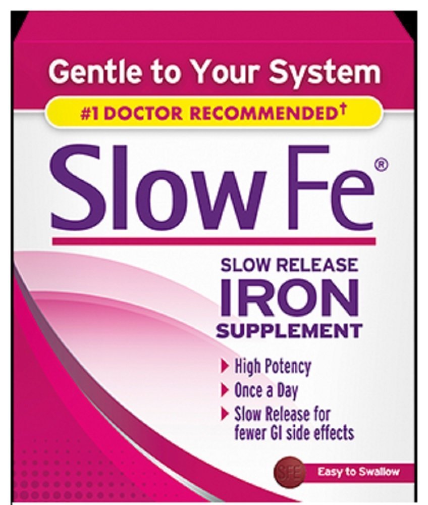 Slow Fe Iron Supplement Tablets for Iron Deficiency, Slow