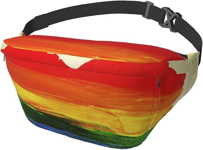 Lgbt Pride Rainbow Heart Gays Crossbody Chest Bag For Man Women Casual