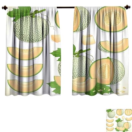 Amazon Com Qianhe Home Window Curtain Drape Sweet Various Melon