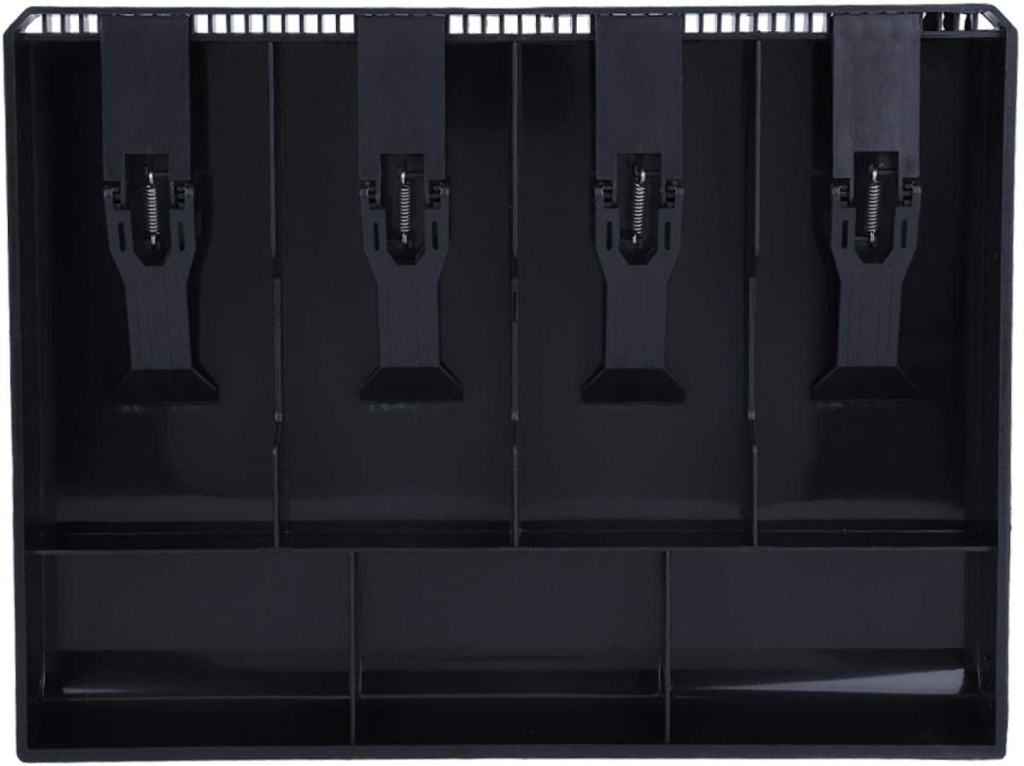 Viccilley Cash Register Insert Tray - Cash Drawer Register Insert Tray Replacement 4 Bills 3 Coins Money Storage Box(Black): Home & Kitchen