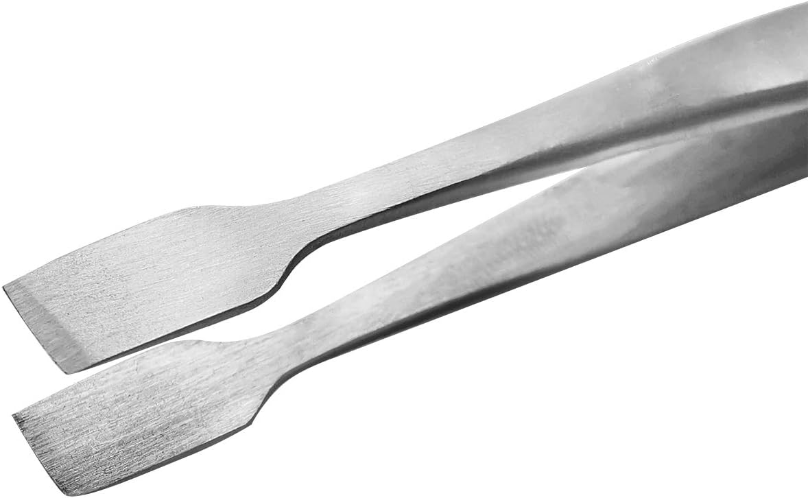 Stainless Steel Flat Spade-Tip Tongs Stamp Tweezers Philately Collector Tools,for Stick False Eyelash,Jewellery Making,Electronic Repair,Sheet Material,Precision Work and Hobbies - Image 5