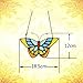 Makenier Tiffany Style Stained Glass Butterfly Window Hanging Sun Catcher